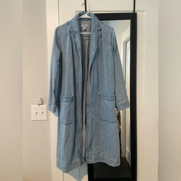 Denim Longline Jacket Forever 21 size Small - Picture 1 of 6